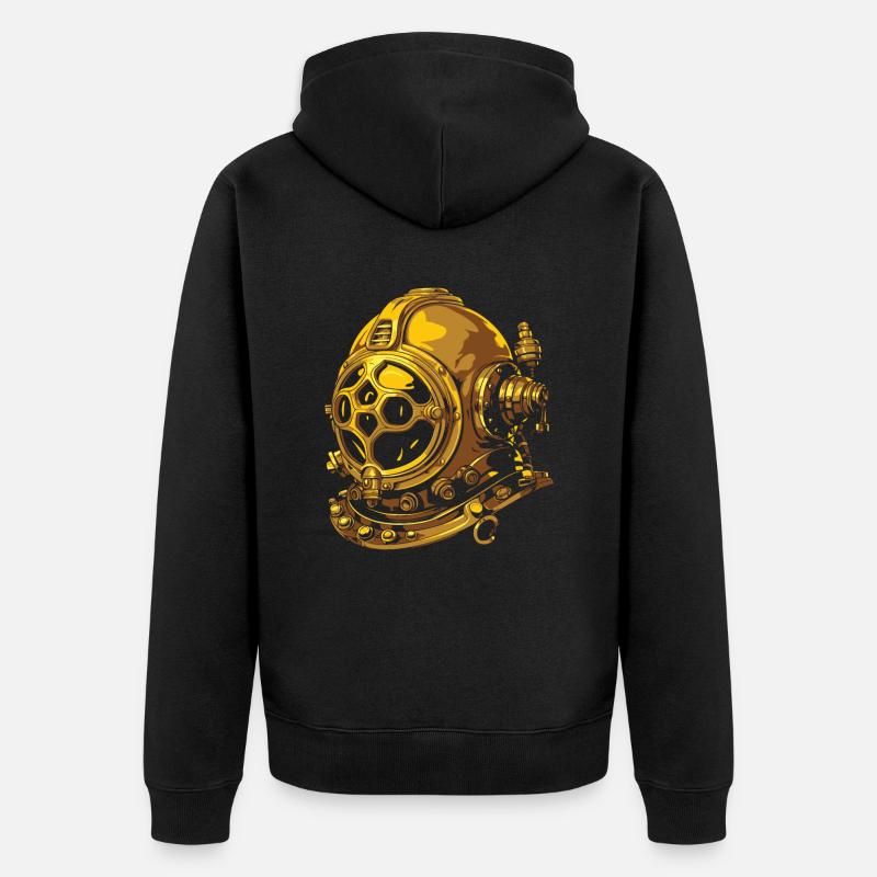 Plongée Plongeur Cool Commercial Diving - Veste à capuche bio Premium Unisexe - noir