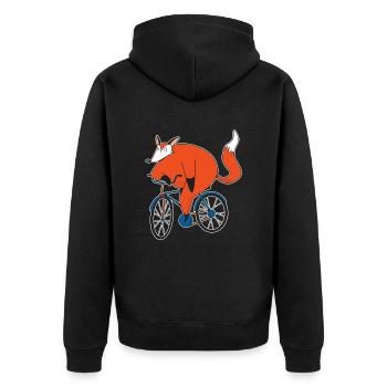 Vélo Fuchs - Veste à capuche bio Premium Unisexe - noir - Dos - Nico (187cm)