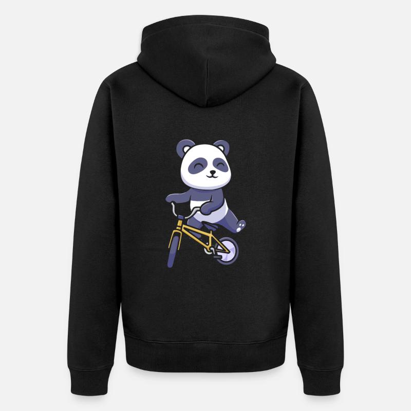Vélo Big Panda Panda Bear - Veste à capuche bio Premium Unisexe - noir