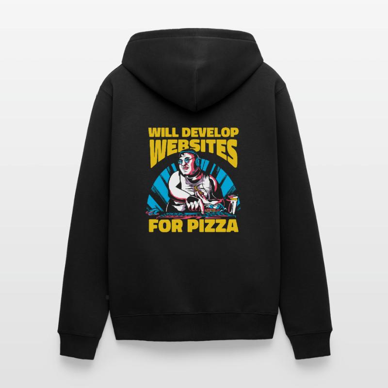 Web Developer Web Developer Pizza Unisex Premium Organic Zip Hoodie
