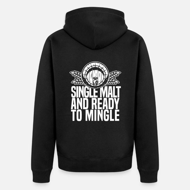 Whisky Whiskey - Veste à capuche bio Premium Unisexe - noir
