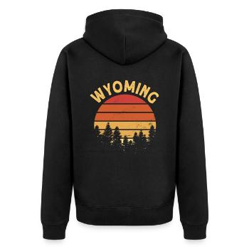 Wyoming - Veste à capuche bio Premium Unisexe - noir - Dos - Nico (187cm)