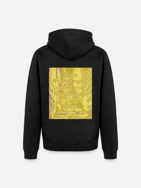 phtotography disease olive - Unisex Premium Organic Zip Hoodie - black
