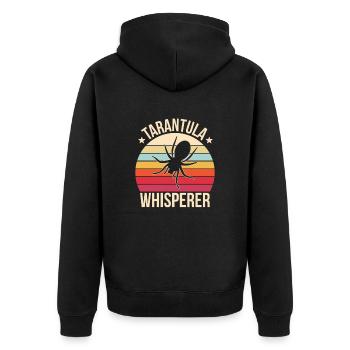 Spinnennetz Vogelspinne Spinnentier Spinnenliebhaber - Unisex Premium Bio Zip Hoodie - Schwarz - Hinten - Nico (187cm)
