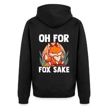 Furry Fandom Pumpkins Fursona - Unisex Premium Organic Zip Hoodie - black - Back - Nico (187cm)