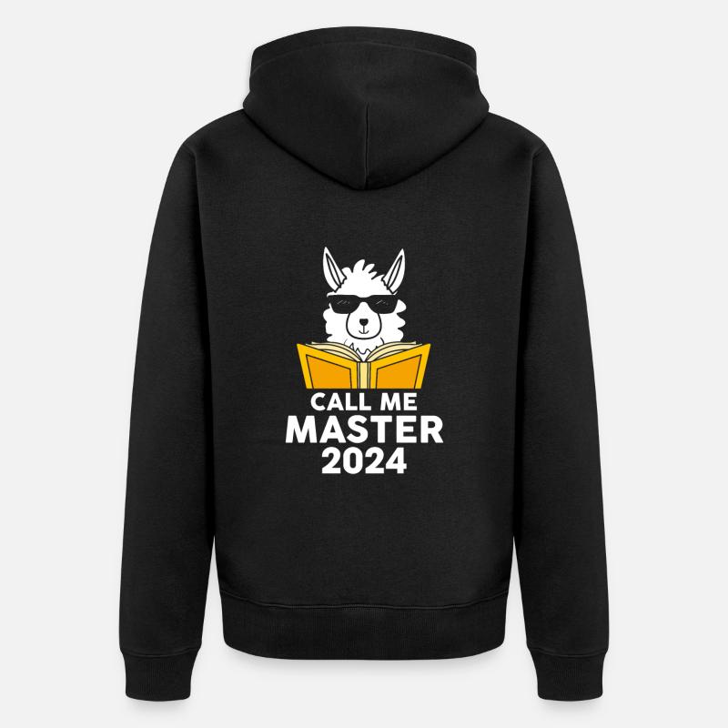Appelez-moi Master 2024 Alpaga - Veste à capuche bio Premium Unisexe - noir