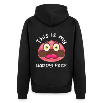 Costume de Blobfish - Visage de poisson Blob laid - - Veste à capuche bio Premium Unisexe - noir - Dos - Nico (187cm)