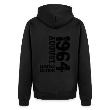 1964 August Limited Edition 59th Birthday Outfit - Unisex Premium Organic Zip Hoodie - black - Back - Nico (187cm)