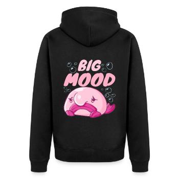 Costume de Blobfish - Visage de poisson Blob laid - - Veste à capuche bio Premium Unisexe - noir - Dos - Nico (187cm)