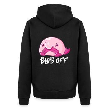 Costume de Blobfish - Visage de poisson Blob laid - - Veste à capuche bio Premium Unisexe - noir - Dos - Nico (187cm)