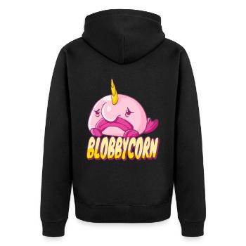 Costume de Blobfish - Visage de poisson Blob laid - - Veste à capuche bio Premium Unisexe - noir - Dos - Nico (187cm)