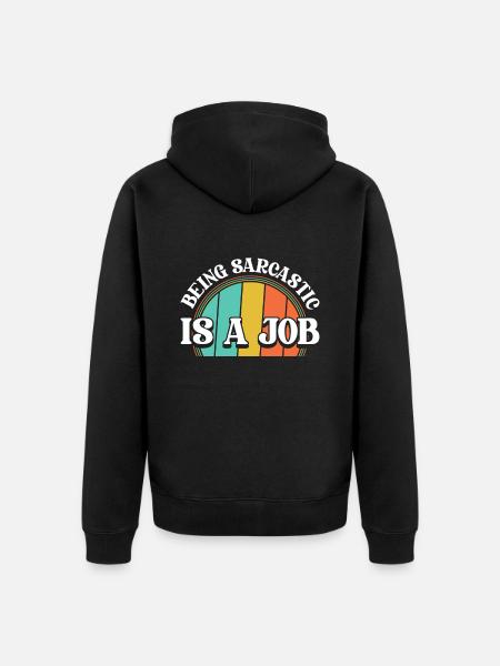 Humour noir - Veste à capuche bio Premium Unisexe - noir