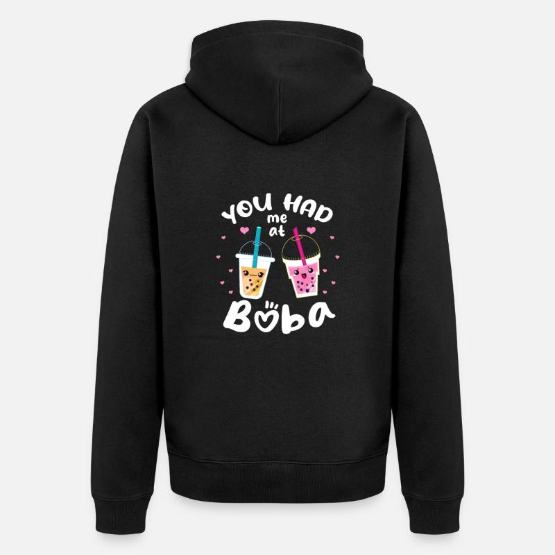 Bubble Tea - Unisex Premium Bio Zip Hoodie - Schwarz