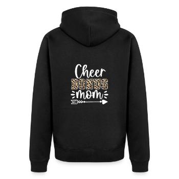 Cheerleader - Unisex Premium Bio Zip Hoodie - Schwarz - Hinten - Nico (187cm)