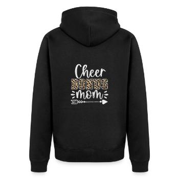 Cheerleader Cheerleading Sport Gymnastik Geschenk - Unisex Premium Bio Zip Hoodie - Schwarz - Hinten - Nico (187cm)