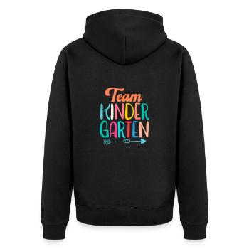 Enfant de maternelle Inscription scolaire Cadeau scolaire - Veste à capuche bio Premium Unisexe - noir - Dos - Nico (187cm)