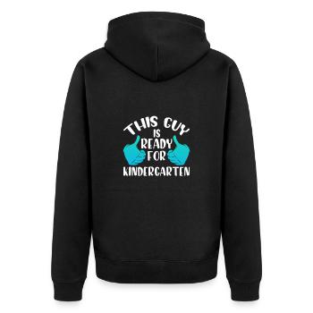 Enfant de maternelle Inscription scolaire Cadeau scolaire - Veste à capuche bio Premium Unisexe - noir - Dos - Nico (187cm)