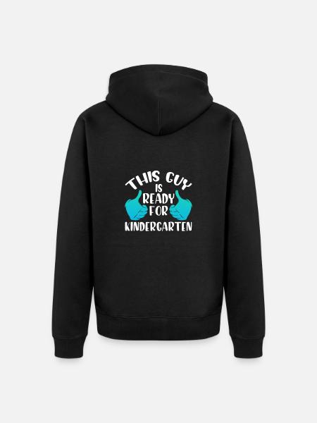 Kindergarten Kind Einschulung Schule Geschenk - Unisex Premium Bio Zip Hoodie - Schwarz