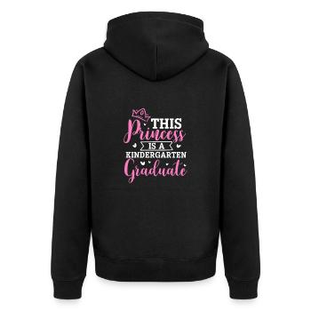 Kindergarten Child School Enrollment School Gift - Unisex Premium Organic Zip Hoodie - black - Back - Nico (187cm)