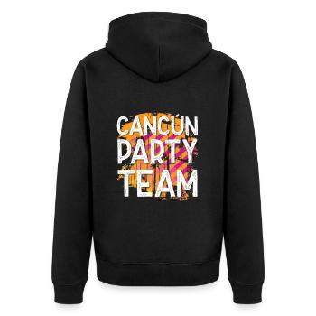 Équipe du parti de Cancun - Veste à capuche bio Premium Unisexe - noir - Dos - Nico (187cm)
