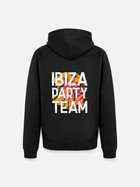 Ibiza Party Team - Unisex Premium Organic Zip Hoodie - black