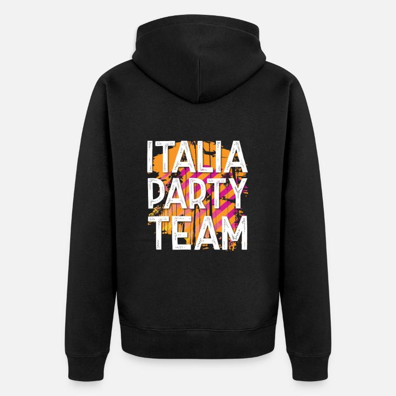 Équipe Italia Party - Veste à capuche bio Premium Unisexe - noir