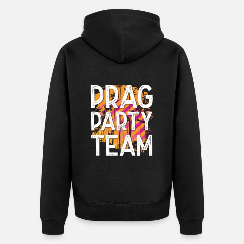 Équipe du Parti de Prague - Veste à capuche bio Premium Unisexe - noir