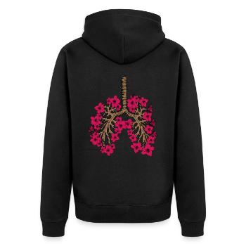 Jardin Fleuriste Cadeau Femmes Plantes Fleurs - Veste à capuche bio Premium Unisexe - noir - Dos - Nico (187cm)