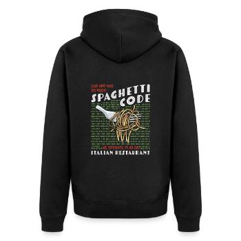 Computer programming - Unisex Premium Organic Zip Hoodie - black - Back - Nico (187cm)