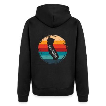 Californie - Veste à capuche bio Premium Unisexe - noir - Dos - Nico (187cm)