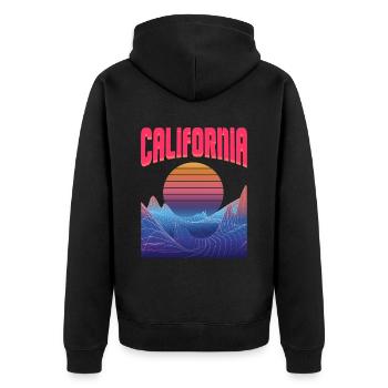 Californie - Veste à capuche bio Premium Unisexe - noir - Dos - Nico (187cm)