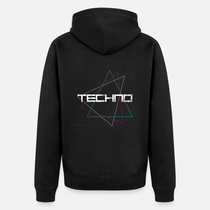Techno - Veste à capuche bio Premium Unisexe - noir