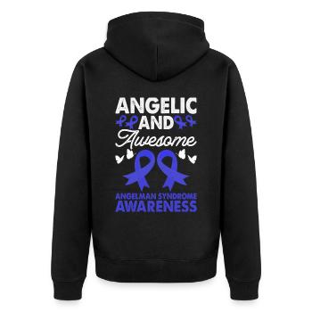 Angelic and awe-inspiring - Unisex Premium Organic Zip Hoodie - black - Back - Nico (187cm)