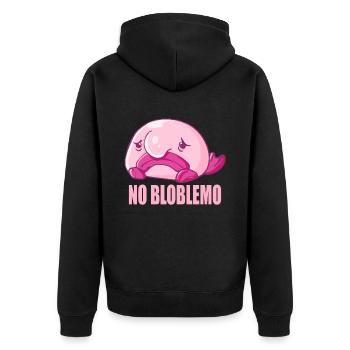 Costume de Blobfish - Visage de poisson Blob laid - - Veste à capuche bio Premium Unisexe - noir - Dos - Nico (187cm)