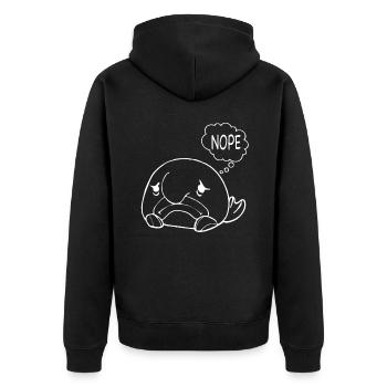 Costume de Blobfish - Visage de poisson Blob laid - - Veste à capuche bio Premium Unisexe - noir - Dos - Nico (187cm)