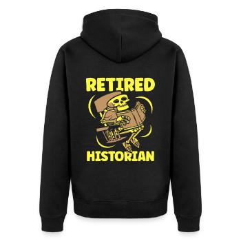 Historien à la retraite Histoire Histoire Profession - Veste à capuche bio Premium Unisexe - noir - Dos - Nico (187cm)