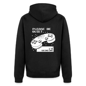 Jeux de joueurs - Veste à capuche bio Premium Unisexe - noir - Dos - Nico (187cm)