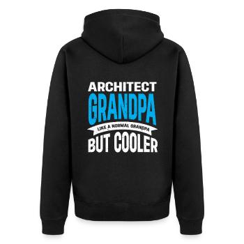 Architect's Gift, Architecture Lover - Unisex Premium Organic Zip Hoodie - black - Back - Nico (187cm)