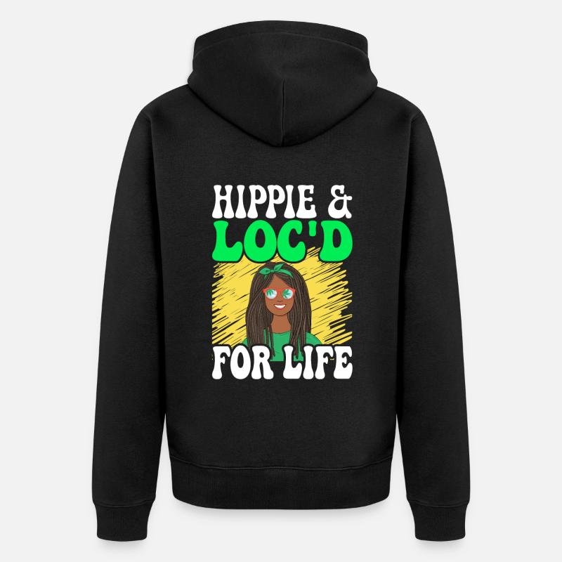 Dreadlocks Rasta - Veste à capuche bio Premium Unisexe - noir