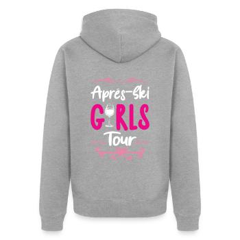 Après-Ski Girls Tour - Veste à capuche bio Premium Unisexe - gris chiné - Dos - Nico (187cm)