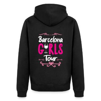 Barcelona Girls Tour - Veste à capuche bio Premium Unisexe - noir - Dos - Nico (187cm)
