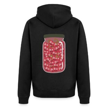 Cerises dans un bocal Cerise - Veste à capuche bio Premium Unisexe - noir - Dos - Nico (187cm)