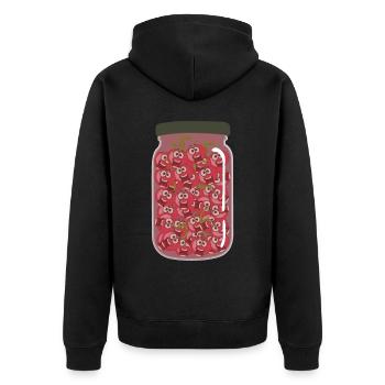 Cerises Verre Cerise - Veste à capuche bio Premium Unisexe - noir - Dos - Nico (187cm)