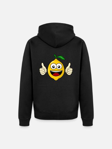 Lemon Motivation Lemon - Unisex Premium Organic Zip Hoodie - black