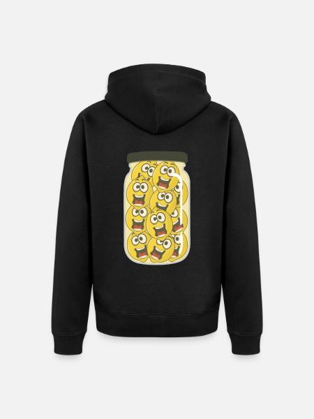 Lemons funny lemon - Unisex Premium Organic Zip Hoodie - black