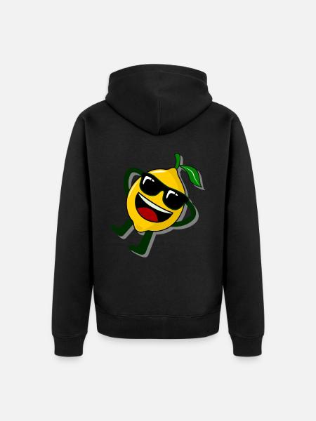 Lemon relaxed lemons - Unisex Premium Organic Zip Hoodie - black