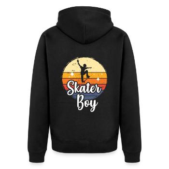 Skateboarding Skateboard Skater Boy - Veste à capuche bio Premium Unisexe - noir - Dos - Nico (187cm)