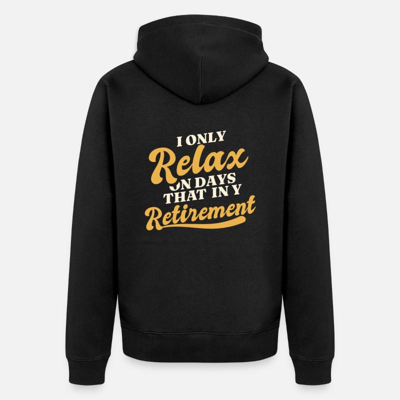 Retraités Retraite Relax - Veste à capuche bio Premium Unisexe - noir
