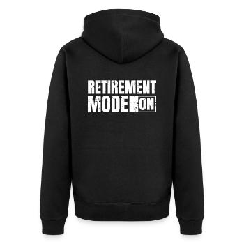 Mode de retraite de pension de retraité activé - Veste à capuche bio Premium Unisexe - noir - Dos - Nico (187cm)