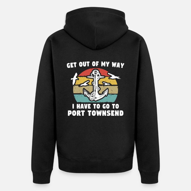 Port Townsend WA - Veste à capuche bio Premium Unisexe - noir